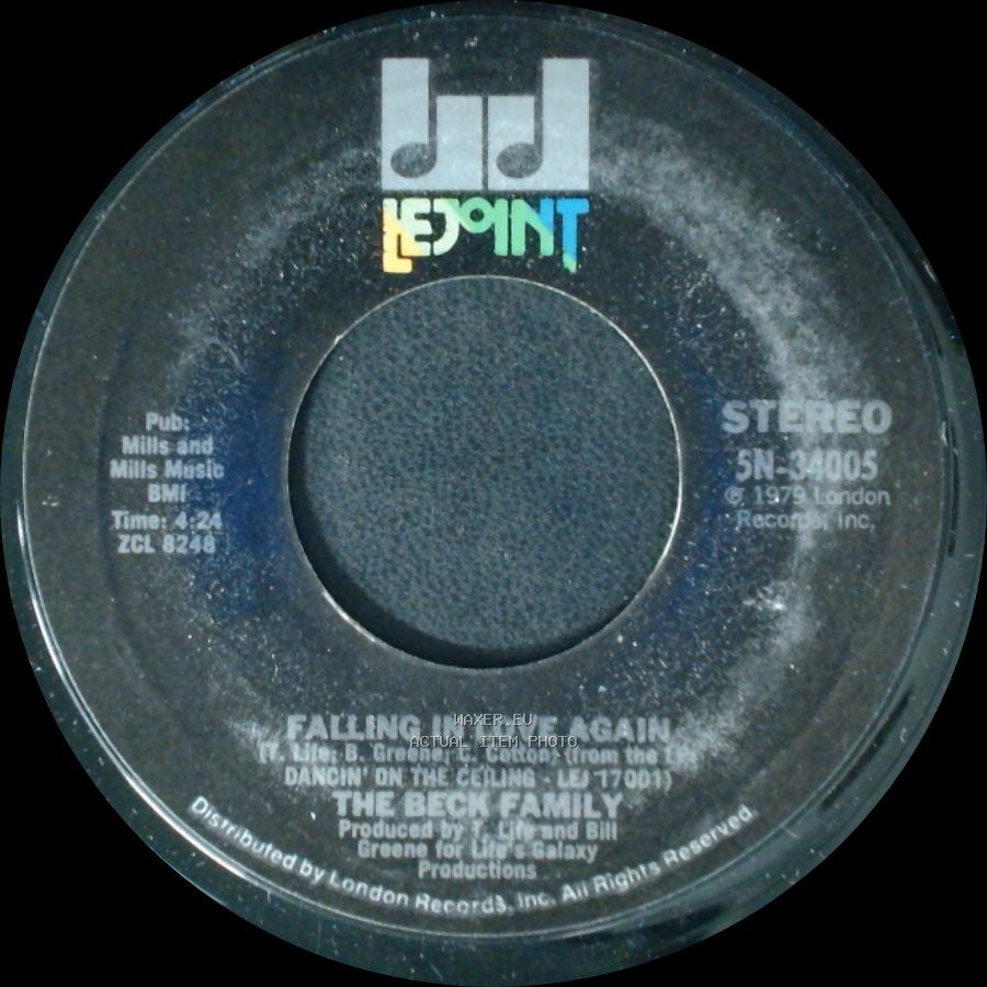 The Beck Family - Falling In Love Again / Can You Feel It side A