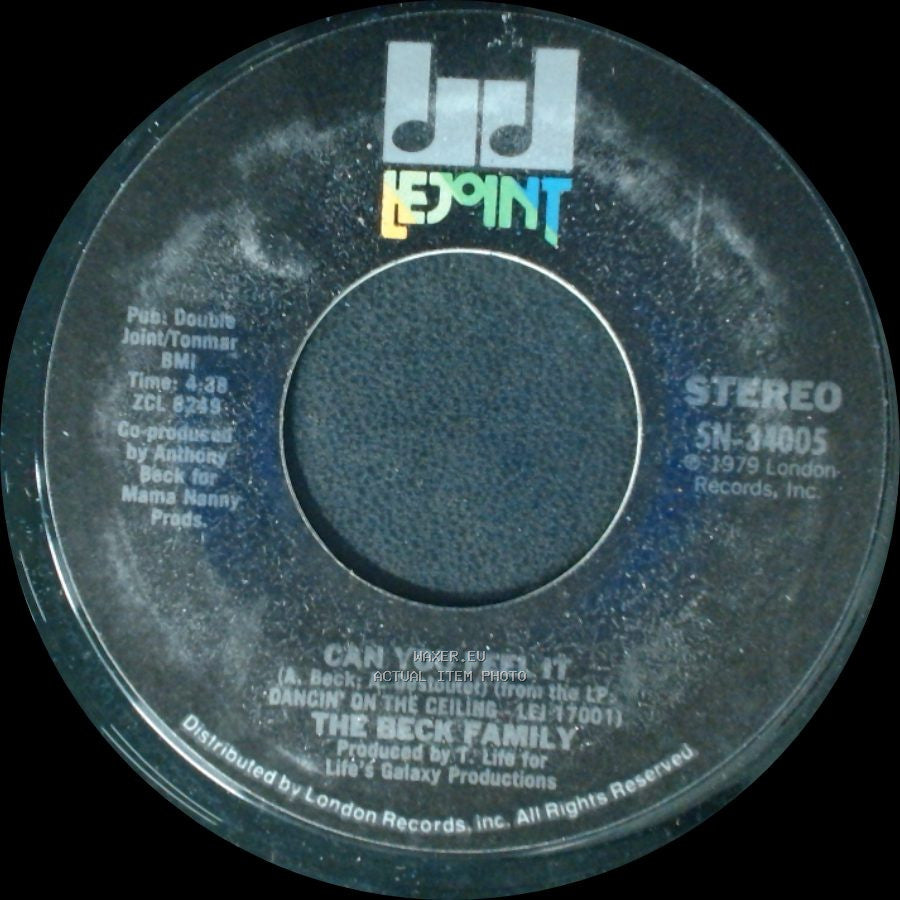 The Beck Family - Falling In Love Again / Can You Feel It side B