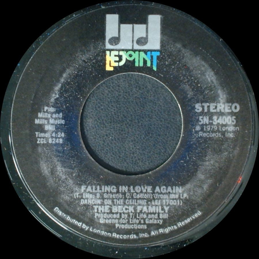 The Beck Family - Falling In Love Again / Can You Feel It side A