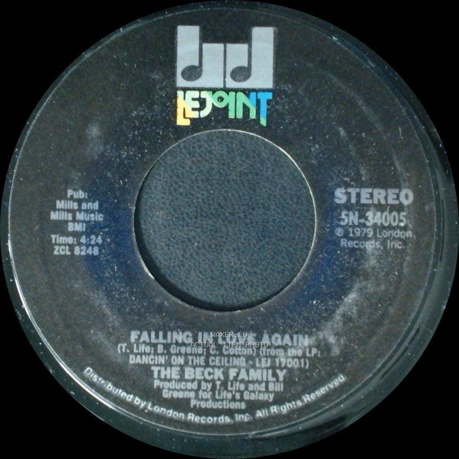 The Beck Family - Falling In Love Again / Can You Feel It side A
