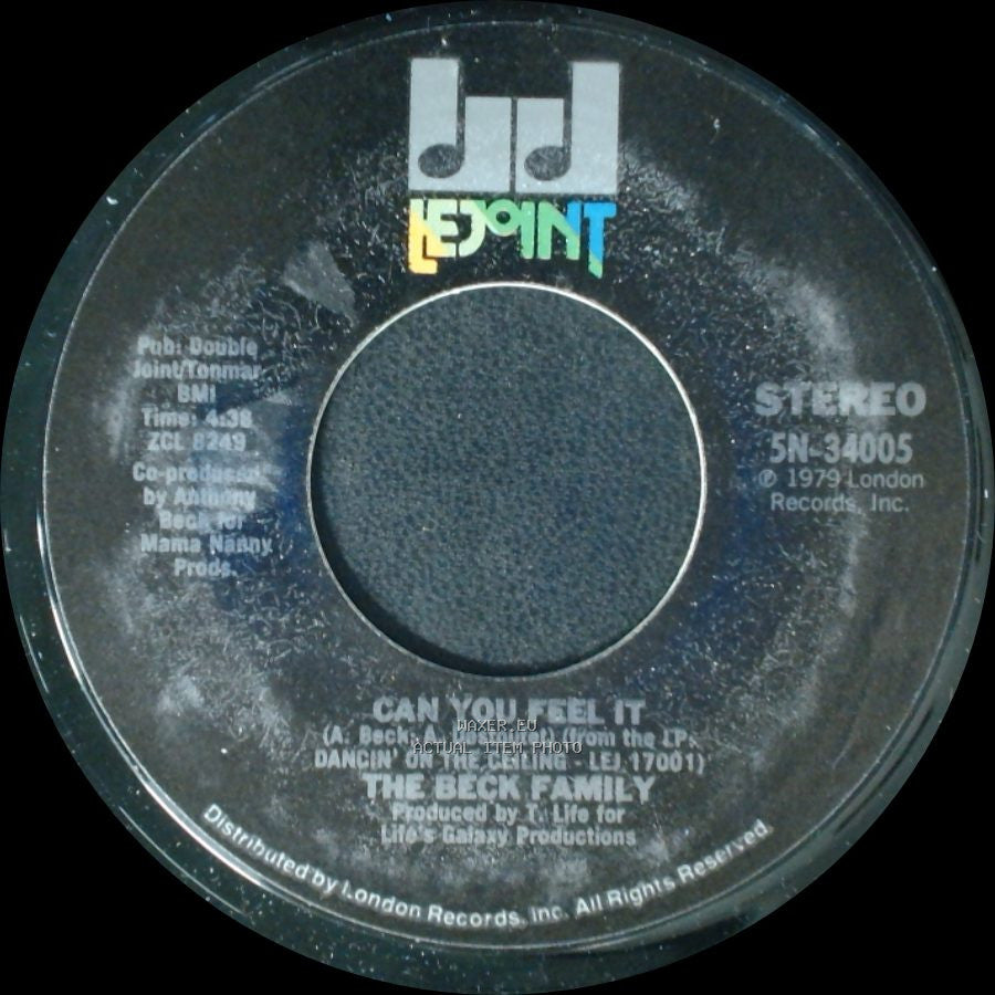 The Beck Family - Falling In Love Again / Can You Feel It side B