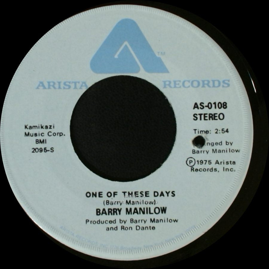 Barry Manilow - It's A Miracle / One Of These Days side B