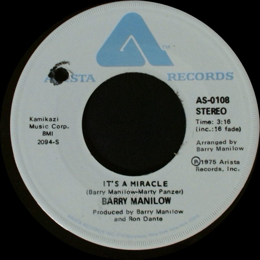 Barry Manilow - It's A Miracle / One Of These Days side A