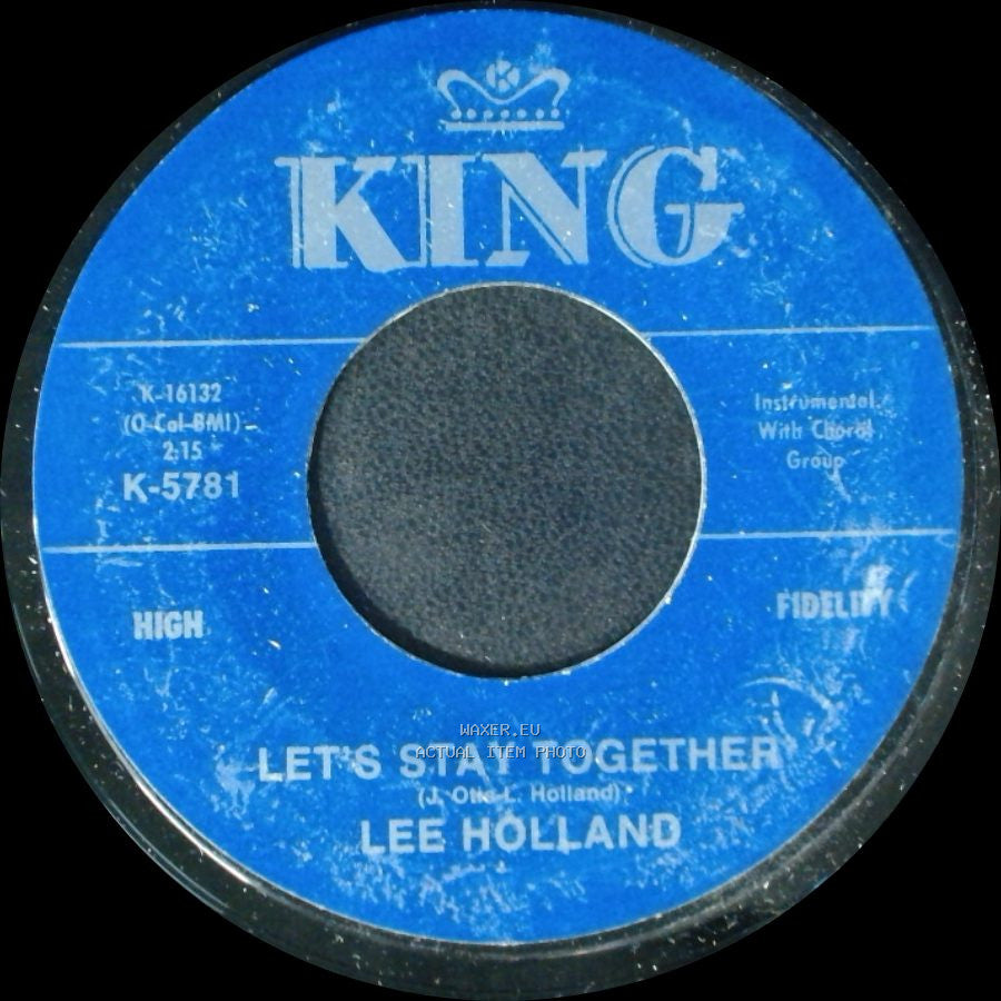 Lee Holland - Let's Stay Together / Give Me Back My Heart side B