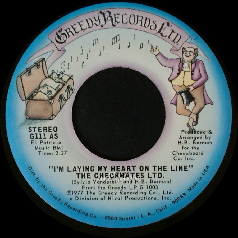 The Checkmates Ltd. - Make Love To Your Mind / I'm Laying My Heart On The Line side B