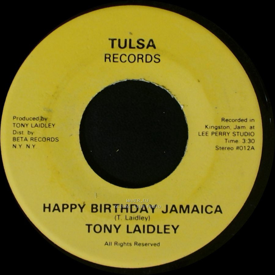 Tony Laidley - Happy Birthday Jamaica Version (Disco Dub) / Happy Birthday Jamaica side B