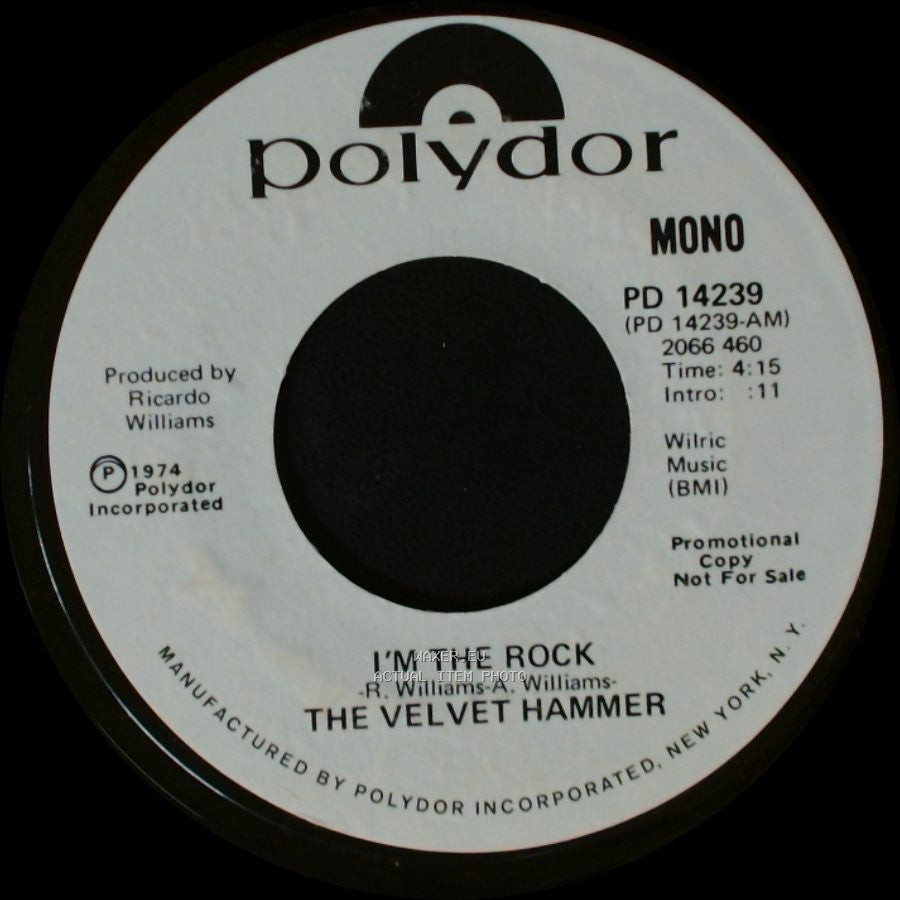 The Velvet Hammer - I'm The Rock / I'm The Rock side A