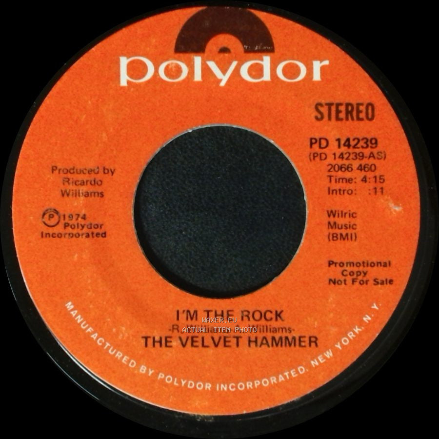 The Velvet Hammer - I'm The Rock / I'm The Rock side B