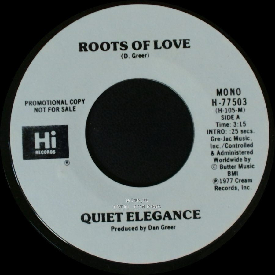 Quiet Elegance - Roots Of Love / Roots Of Love side A