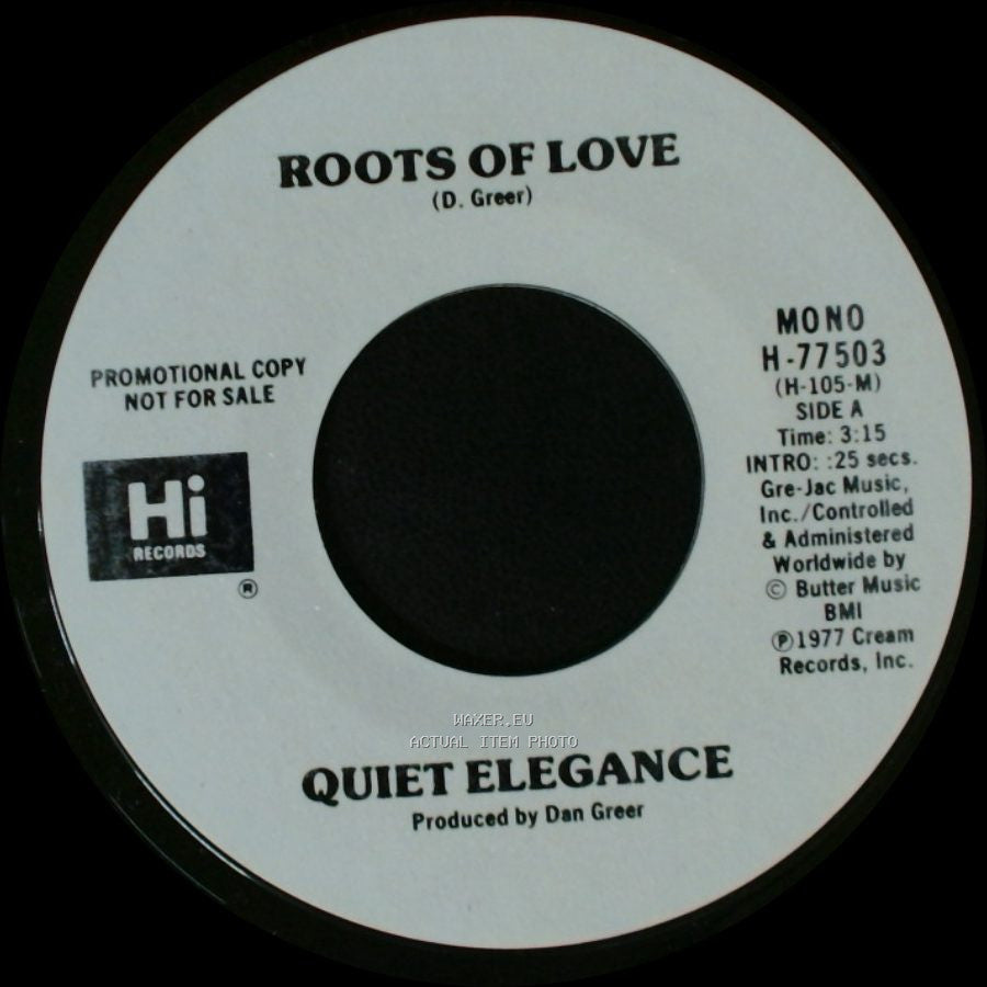Quiet Elegance - Roots Of Love / Roots Of Love side A