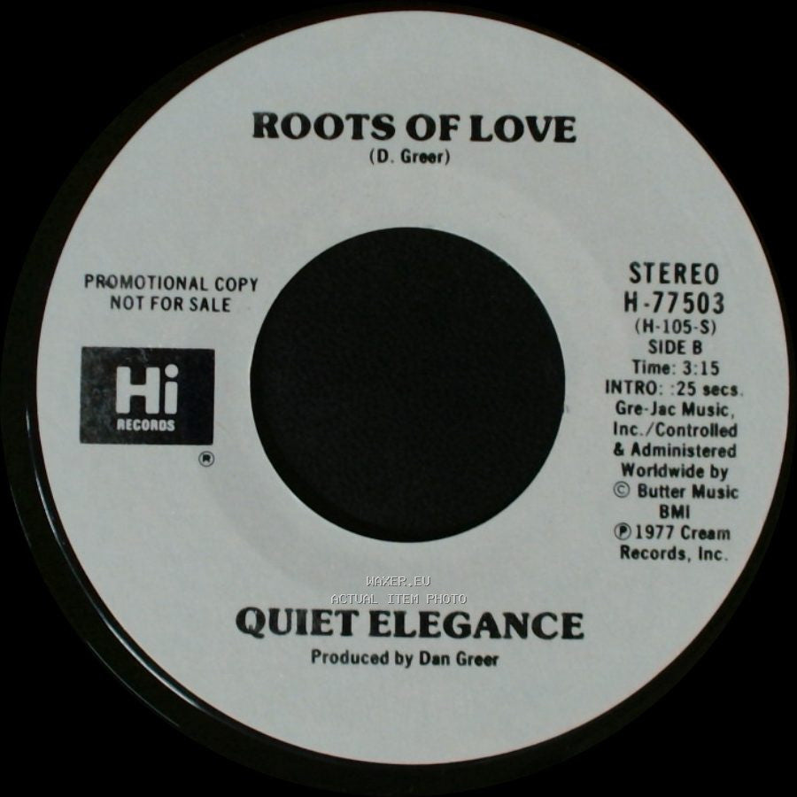 Quiet Elegance - Roots Of Love / Roots Of Love side B