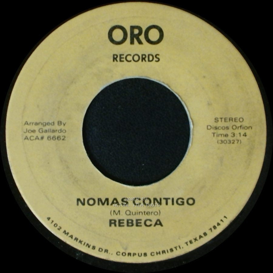Rebeca - Nomas Contigo / Sin Saber Por Que (The Way We Were) side A