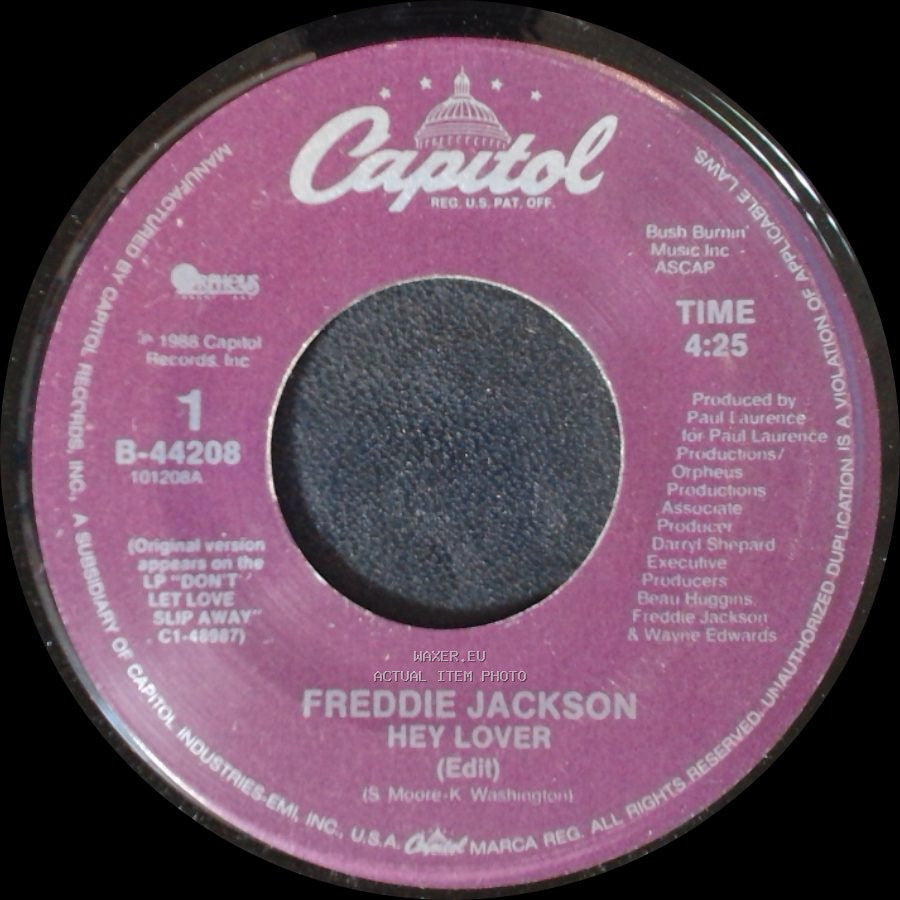 Freddie Jackson - Hey Lover (Edit) / Look Around (Edit) side A