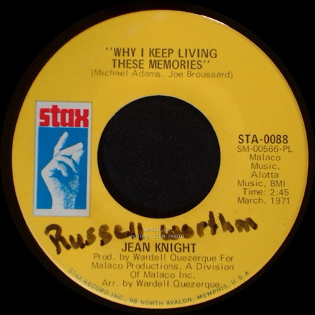 Jean Knight - Why I Keep Living These Memories / Mr. Big Stuff side A