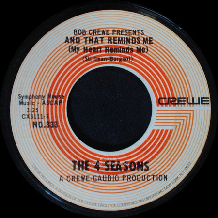The 4 Seasons - The Singles Game / And That Reminds Me (My Heart Reminds Me) side B