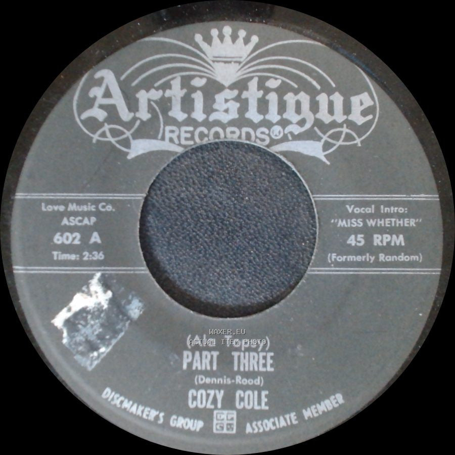 Cozy Cole - Part Three / Part Four side A