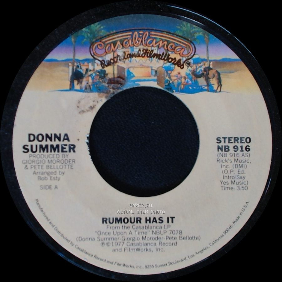 Donna Summer - Rumour Has It / Once Upon A Time side A