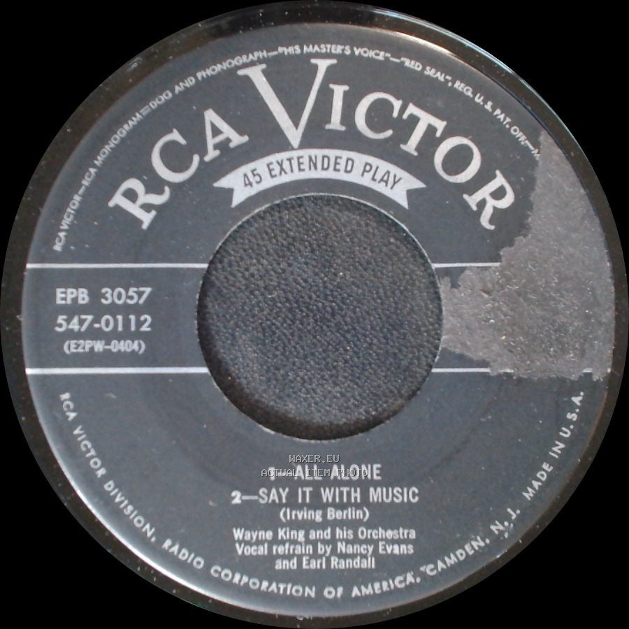 Wayne King And His Orchestra - All Alone / Say It With Music / Always / Blue Skies side A