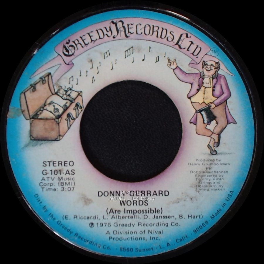 Donny Gerrard - Words (Are Impossible) / Stand Up side A
