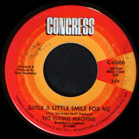The Flying Machine - Maybe We've Been Loving Too Long / Smile A Little Smile For Me side B