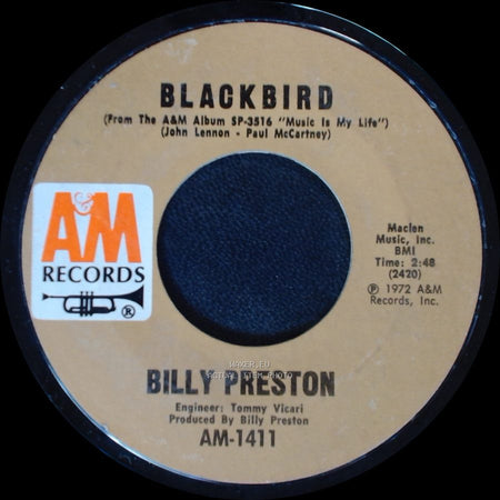 Billy Preston - Will It Go Round In Circles / Blackbird side B