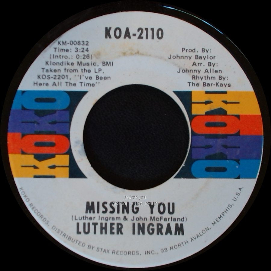 Luther Ingram - Missing You / You Were Made For Me side A