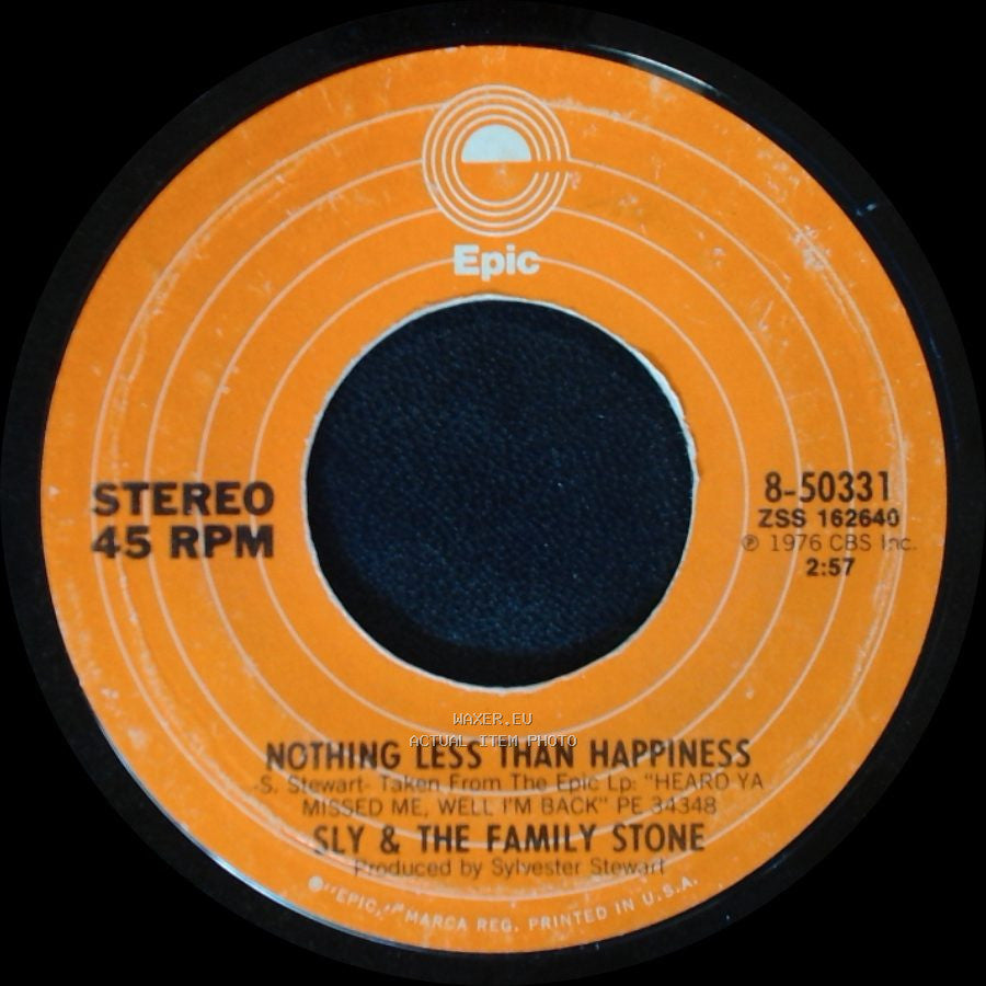 Sly & The Family Stone - Nothing Less Than Happiness / Family Again side A