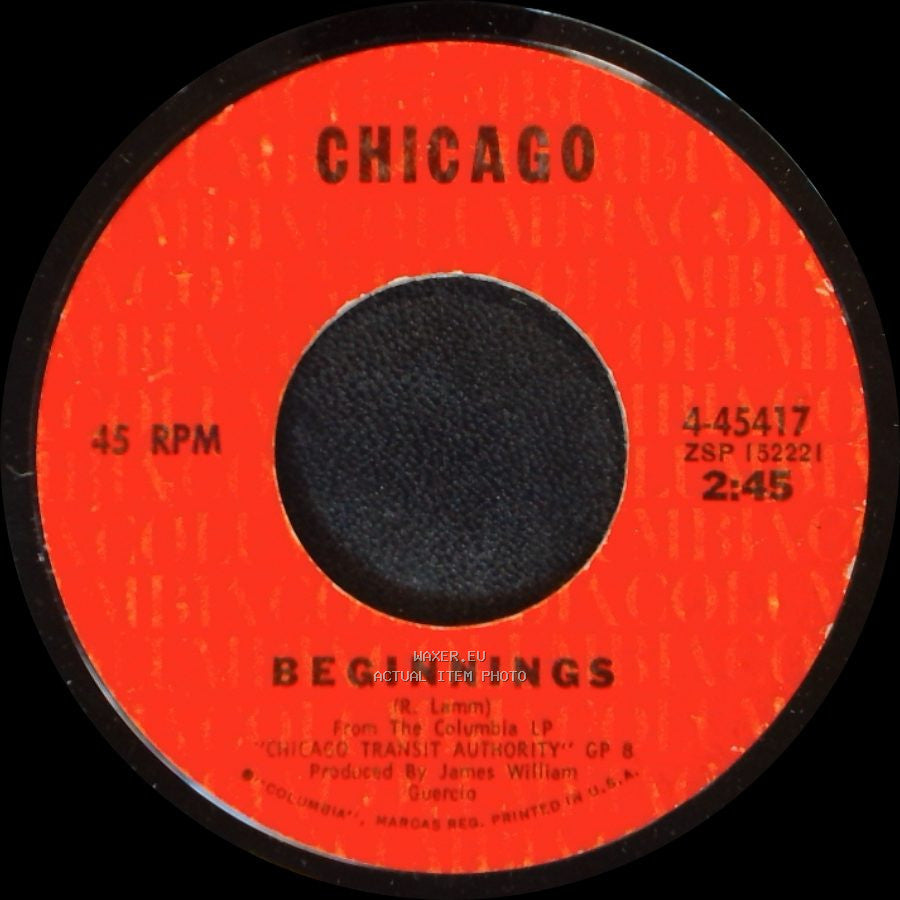 Chicago - Colour My World / Beginnings side B