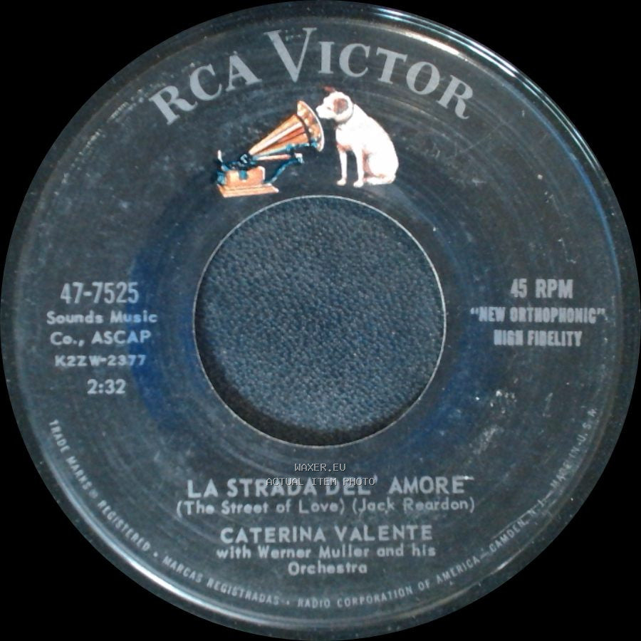Caterina Valente With Werner Muller And His Orchestra / Caterina Valente - Where / La Strada Del' Amore (The Street Of Love) side B