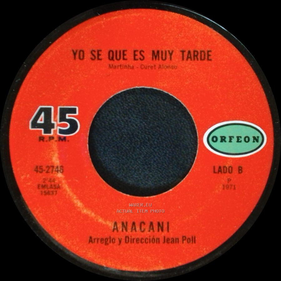 Anacani - Vivir Sin Ti / Yo Se Que Es Muy Tarde side B