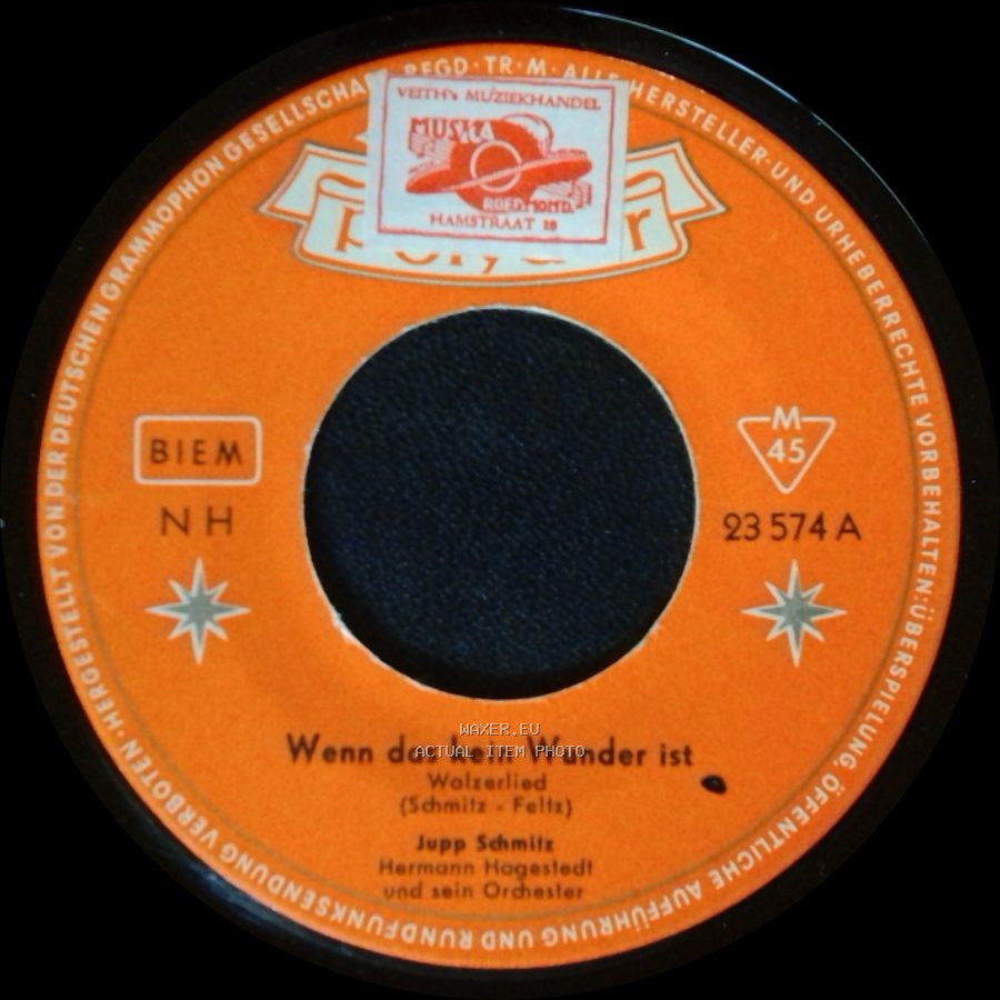 Jupp Schmitz, Hermann Hagedstedt Und Sein Orchester - Wenn Das Kein Wunder Ist / Em Winter, Dann Schneit Et side A