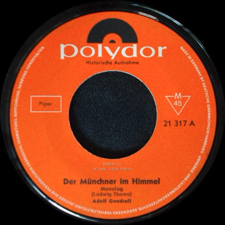 Adolf Gondrell - Der Münchner Im Himmel / In Der Elektrischen side A
