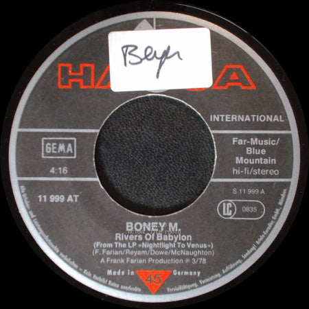 Boney M. - Rivers Of Babylon / Brown Girl In The Ring side A