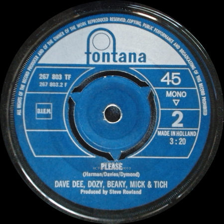 Dave Dee, Dozy, Beaky, Mick & Tich - The Legend Of Xanadu / Please side B