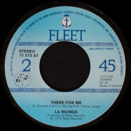 La Bionda - One For You One For Me / There For Me side B