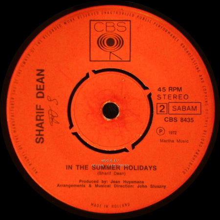 Sharif Dean - Do You Love Me / In The Summer Holidays side B