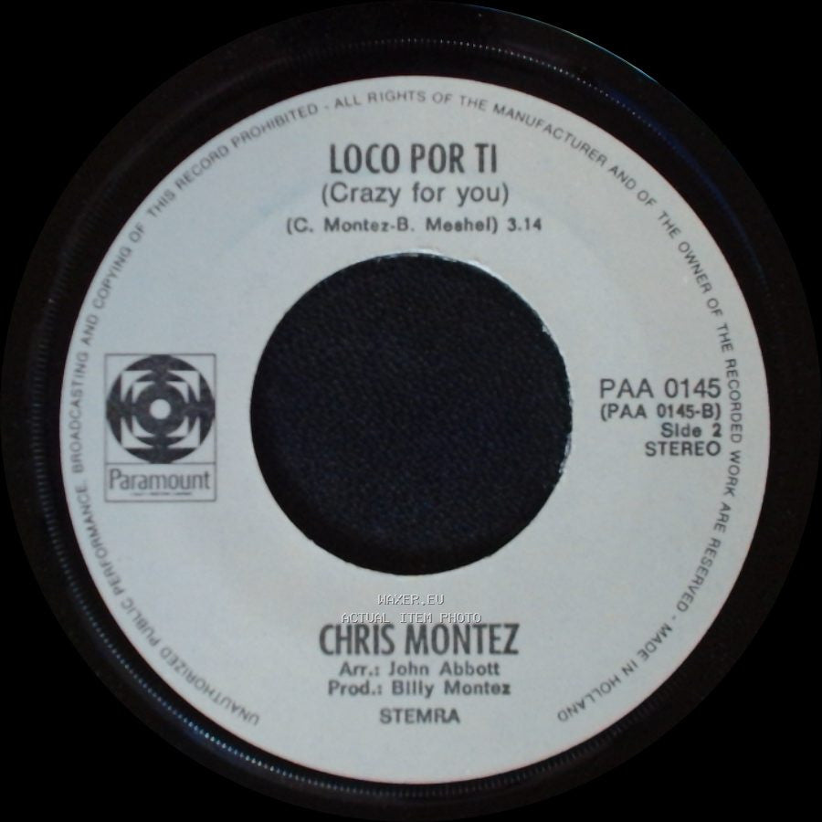 Chris Montez - The Part You Play Best Is Yourself / Loco Por Ti (Crazy For You) side B
