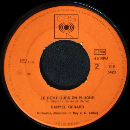 Danyel Gerard - Butterfly / Le Petit Ours En Pluche side B
