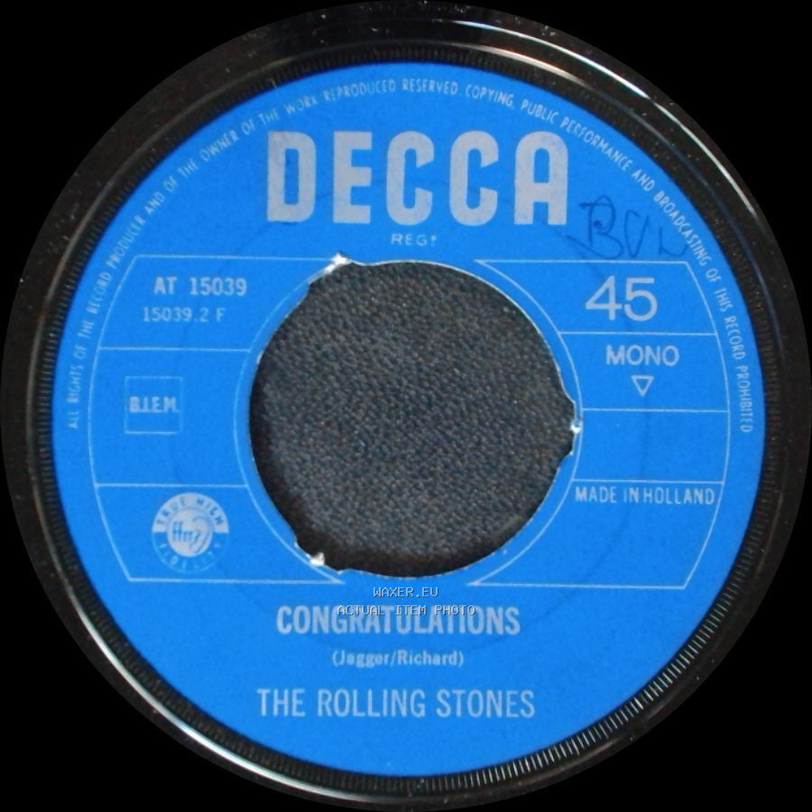 The Rolling Stones - Congratulations / Time Is On My Side side A