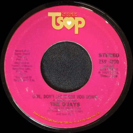 The O'jays - Back Stabbers (She Don't Love You) / Girl, Don't Get It Get You Down side B