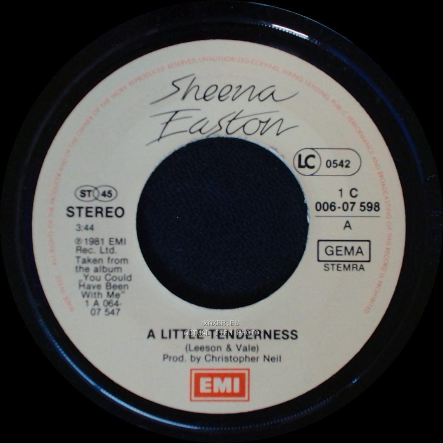 Sheena Easton - A Little Tenderness / Family Of One side A