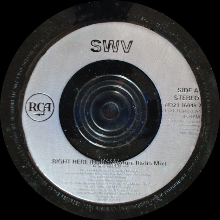 Swv - Right Here (Human Nature Radio Mix) / Right Here (Original Lp Mix) side A