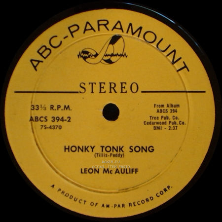 Leon Mc Auliff - Choo Choo Ch'boogie / Honky Tonk Song side B