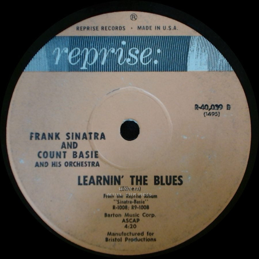 Frank Sinatra And Count Basie And His Orchestra - Nice Work If You Can Get It / Learnin' The Blues side B