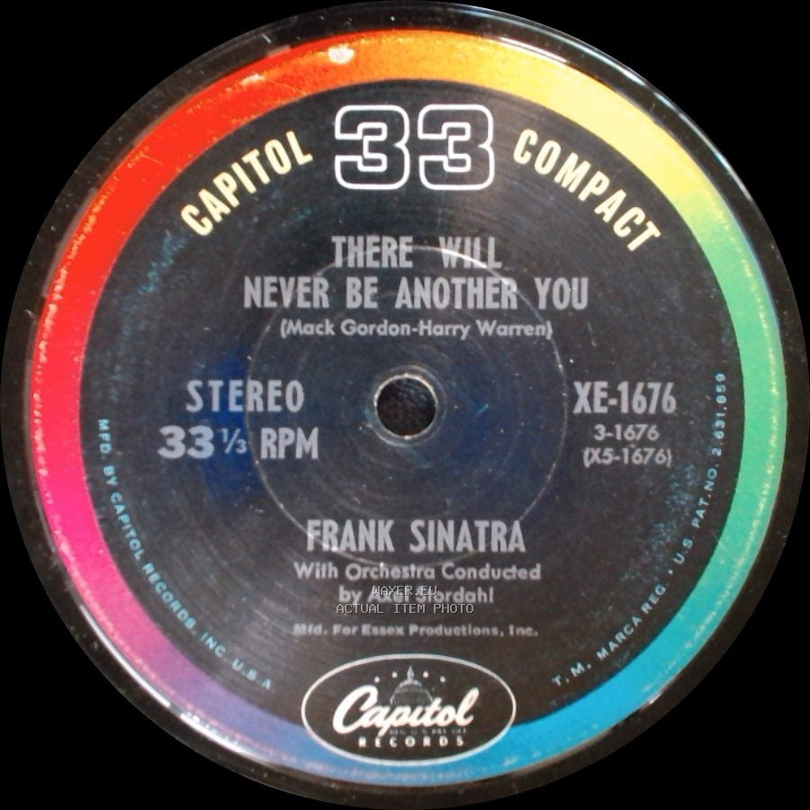 Frank Sinatra - There Will Never Be Another You / Somewhere Along The Way side A