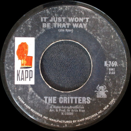The Critters - It Just Won't Be That Way / Mr. Dieingly Sad side A