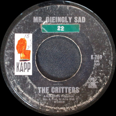 The Critters - It Just Won't Be That Way / Mr. Dieingly Sad side B