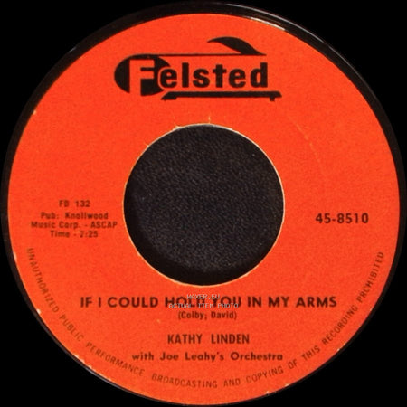 Kathy Linden With Joe Leahy's Orchestra / Kathy Linden - Billy / If I Could Hold You In My Arms side B