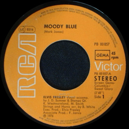 Elvis Presley - Moody Blue / She Thinks I Still Care side A