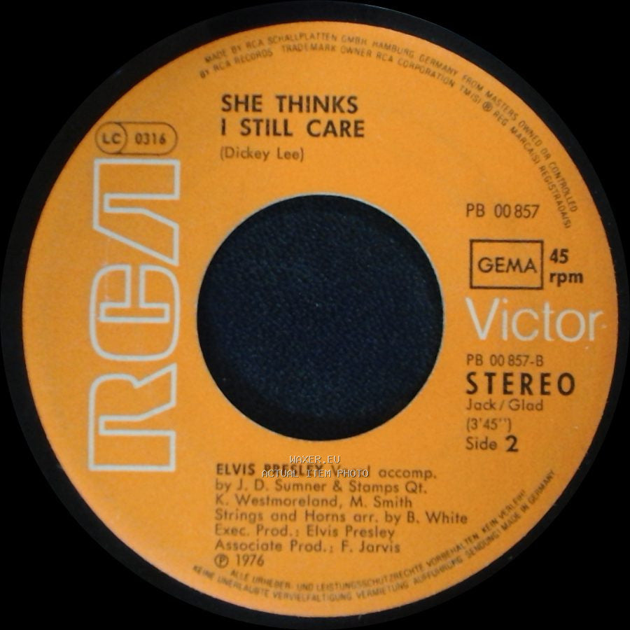 Elvis Presley - Moody Blue / She Thinks I Still Care side B